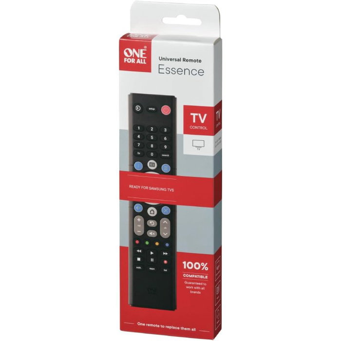 One For All Essence URC 1211 Mando Universal para TV - Compatible con Samsung y Todas las Marcas